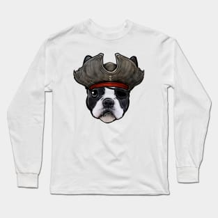 Boston Terrier Pirate Long Sleeve T-Shirt